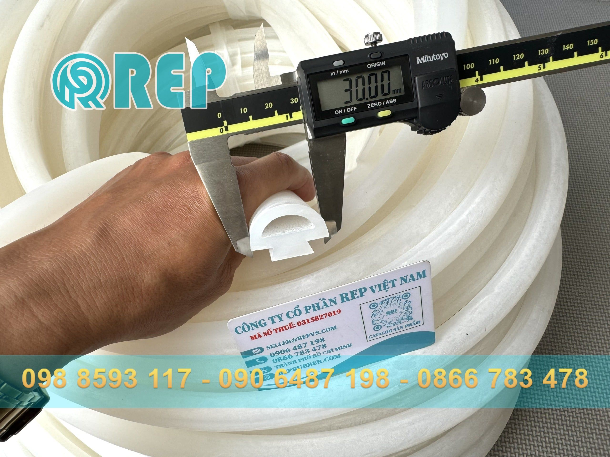Gioăng silicon chữ D màu trắng