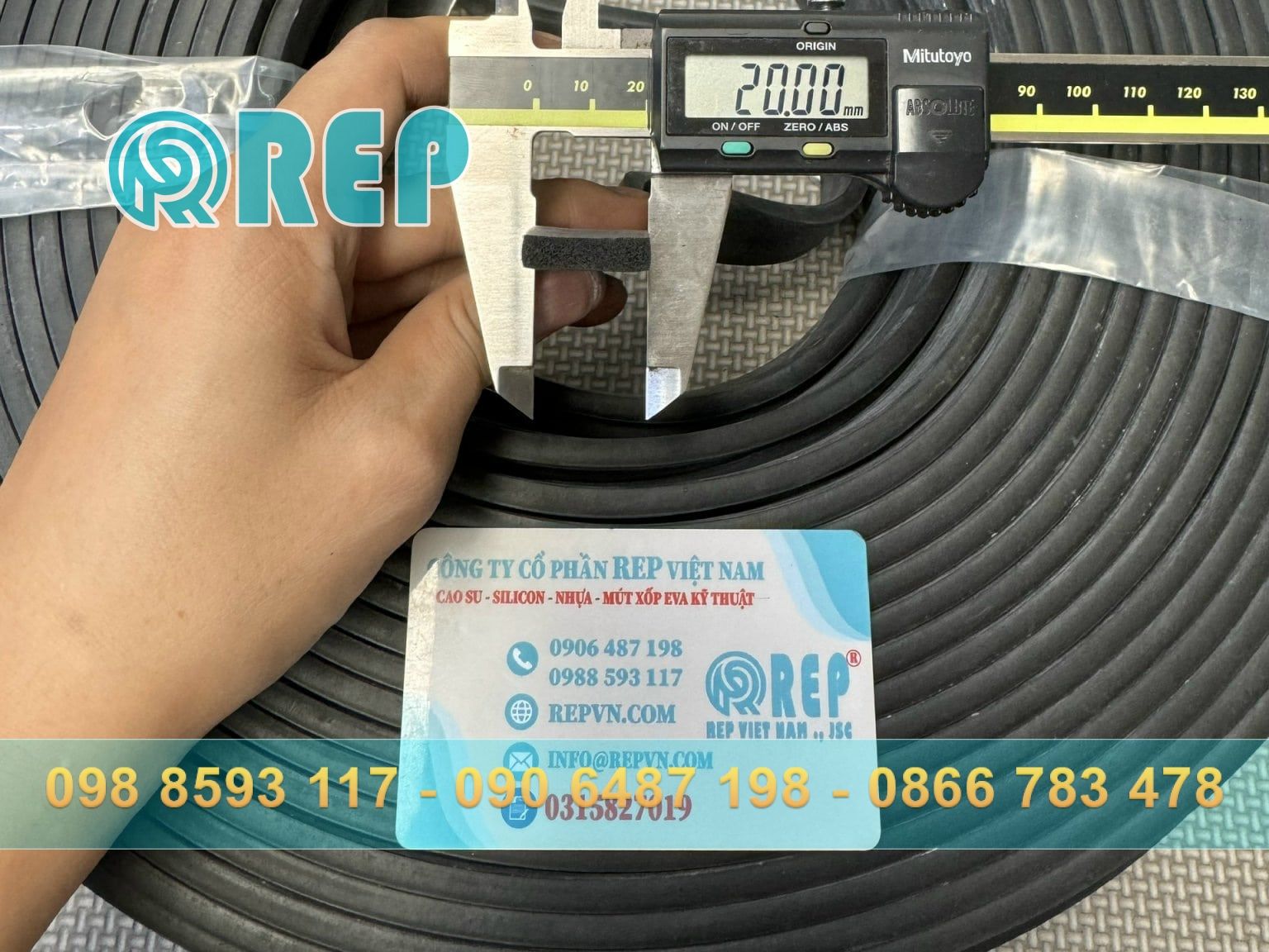 Góc cắt ron cao su xốp 5x20mm