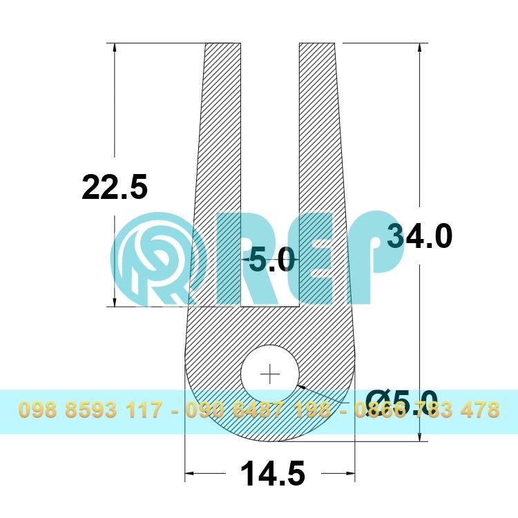 ron cao su chu U 14.5x34.5