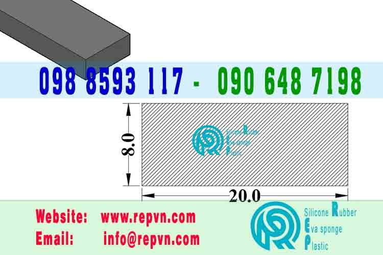 ron cao su xop 8x20