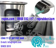 Gioăng cao su chèn cửa chữ H, ron tim màu đen, trắng