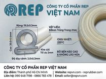 Gioăng silicon chữ E màu trắng chịu nhiệt 200°C cho tủ sấy giá rẻ