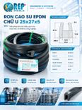 Gioăng EPDM định hình chữ U 25x27x5