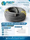Gioăng cao su xốp chữ nhật 10×20