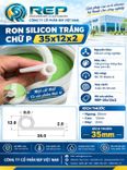Gioăng silicon trắng chữ P 35x12x2