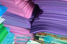 Cuộn mút xốp eva màu xanh, trắng, tím