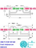 Ron cao su kho lạnh chữ E đôi 45x17x2