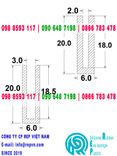 Ron silicon chữ U 6x20