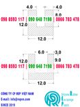 Ron cao su xốp chữ U 12x12