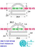 Ron silicon đỏ chữ E 25x18x2