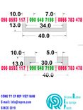 Ron silicon chữ U 40x13