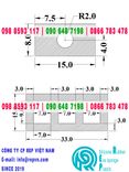 Ron cao su xốp chữ nhật 15x33x3