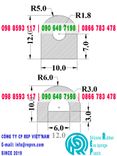 Ron cao su xốp chữ D 10x12x3
