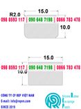 Ron cao su xốp chữ nhật 10x15