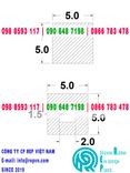 Ron cao su xốp vuông 5x5